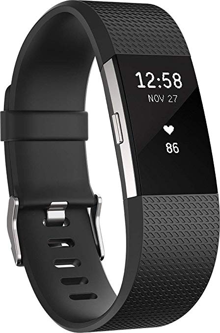 Fitbit Charge 2 Heart Rate plus Fitness Wristband Black Large US Version